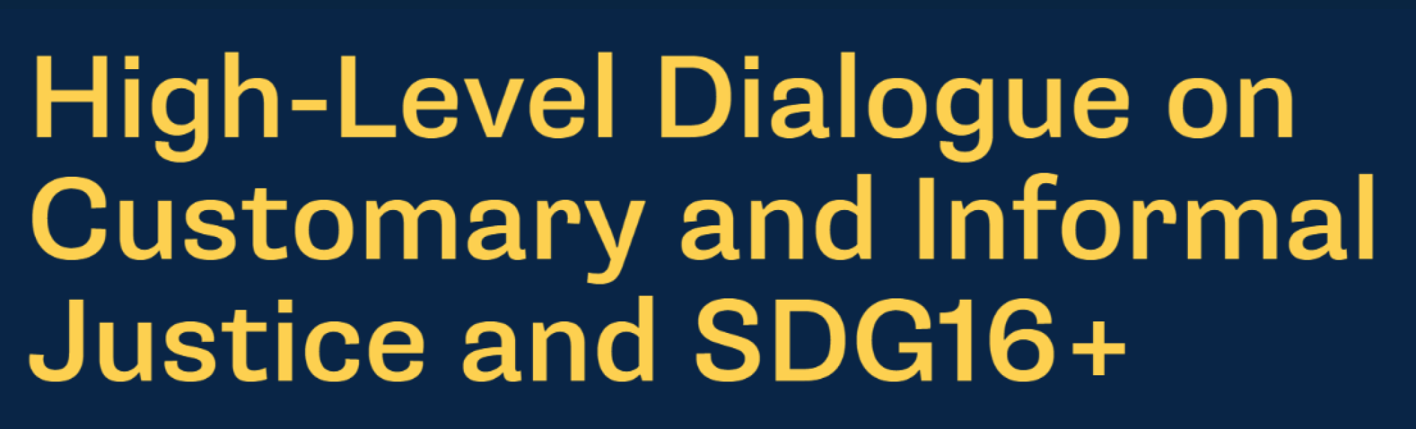 How can customary and informal justice systems strengthen SDG16? HiiL